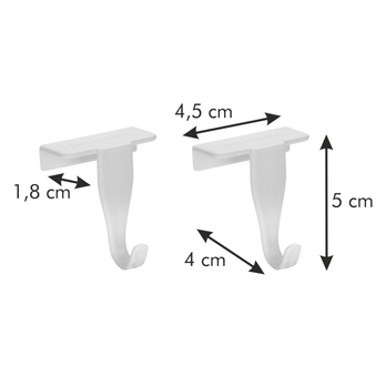 Háčky na dvířka FLEXISPACE plast, 2 ks 1