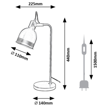 Stolní lampa FLINT černá 2