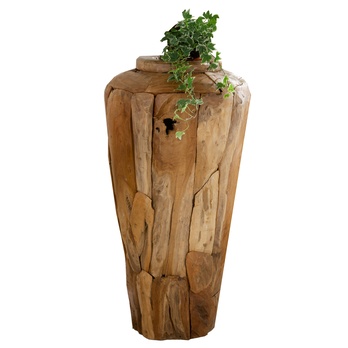 Dřevěná váza FLINT teak, výška 80 cm 2