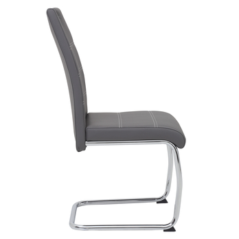 Jídelní židle FLORA S šedá, syntetická kůže 2