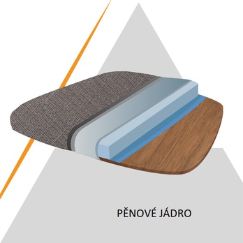 Jídelní židle FLORA S šedá, syntetická kůže 4