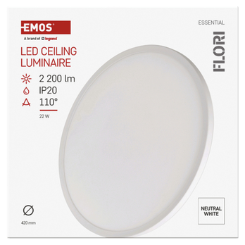 Stropní LED svítidlo FLORI bílá, průměr 42 cm 20