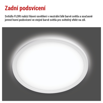 Stropní LED svítidlo FLORI bílá, průměr 30 cm 11