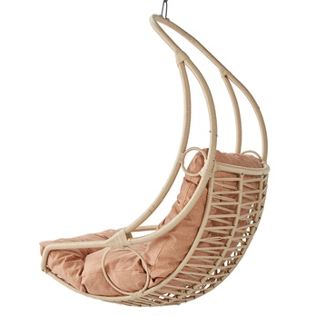 Závěsné křeslo FLORYA béžová/černá 1