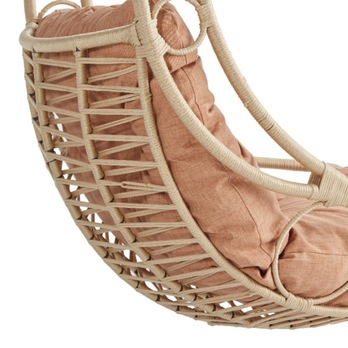 Závěsné křeslo FLORYA béžová/černá 3