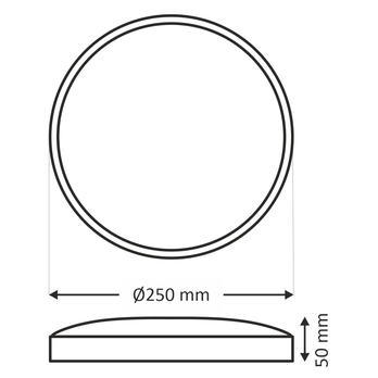 Stropní svítidlo FLUME černá, průměr 25 cm 4