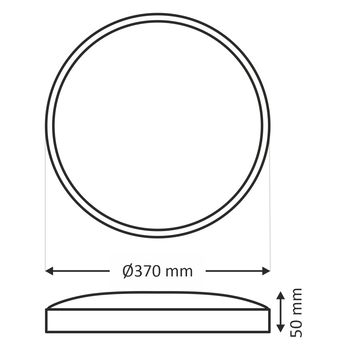 Stropní svítidlo FLUME černá, průměr 37 cm 4
