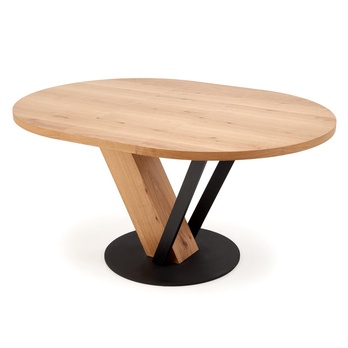 Jídelní stůl FONAS přírodní/černá, šířka 120 cm 2