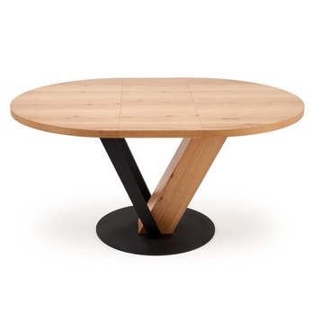 Jídelní stůl FONAS přírodní/černá, šířka 120 cm 5