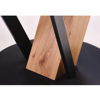 Jídelní stůl FONAS přírodní/černá, šířka 120 cm 8