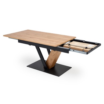 Jídelní stůl FONAS přírodní/černá, šířka 160 cm 6