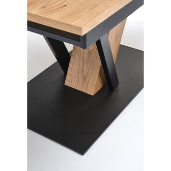 Jídelní stůl FONAS přírodní/černá, šířka 160 cm 9