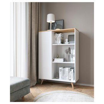 Regál FONZI bílá/dub craft zlatý 1