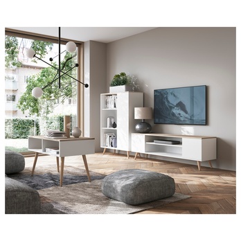 Regál FONZI bílá/dub sonoma 2