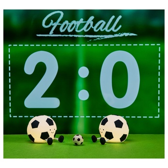 Dětská noční lampa FOOTBALL černá/bílá 1