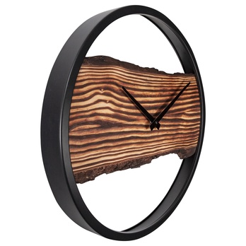 Nástěnné hodiny FOREST dřevo/kov, průměr 45 cm 3