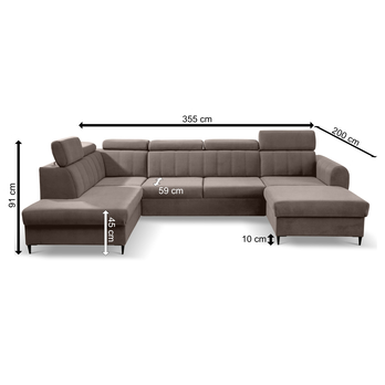 Sedací souprava FORIO MAXI levá, taupe 7