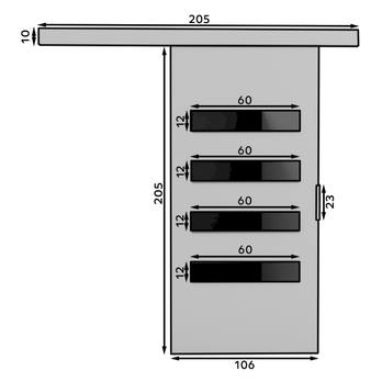 Posuvné dveře FORLI 106 wenge/černá, 106x205 cm 2