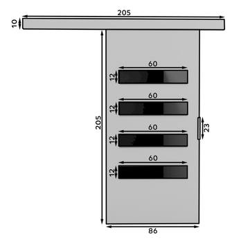 Posuvné dveře FORLI 86 wenge/černá, 86x205 cm 2