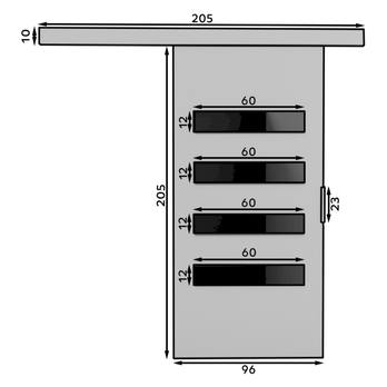 Posuvné dveře FORLI 96 wenge/černá, 96x205 cm 2