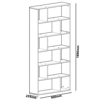 Regál/knihovna FORM bílá 2