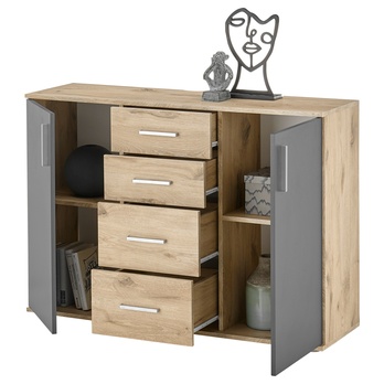 Komoda FORTY 5 dub viking/šedá 2