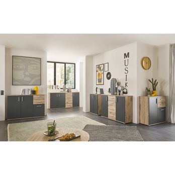 Komoda FORTY 5 dub viking/šedá 1