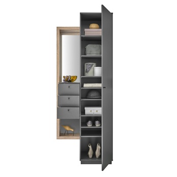 Předsíňová sestava FRAME 1 dub viking/antracitová 3