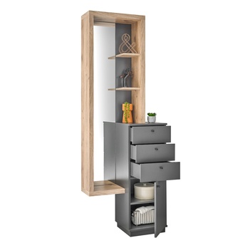 Předsíňová sestava FRAME 2 dub viking/antracitová 3