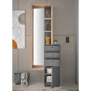 Předsíňová sestava FRAME 2 dub viking/antracitová 5