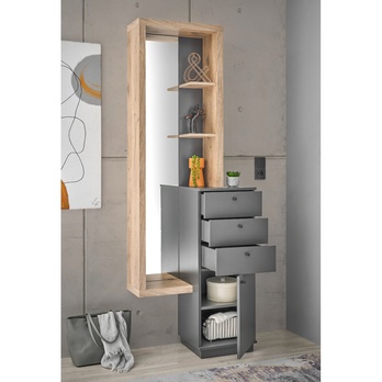 Předsíňová sestava FRAME 2 dub viking/antracitová 6