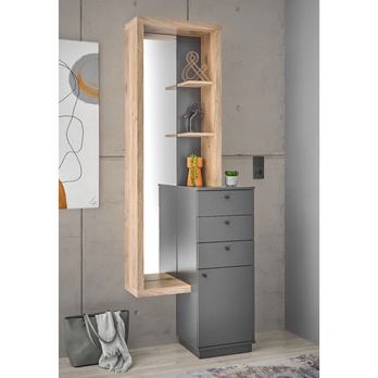 Předsíňová sestava FRAME 2 dub viking/antracitová 7