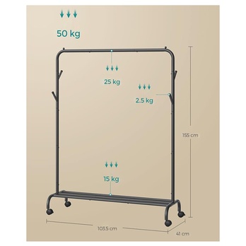 Stojan na šaty FRAME černá 5