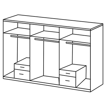 Šatní skříň FREDERICA dub sagerau/grafit 2