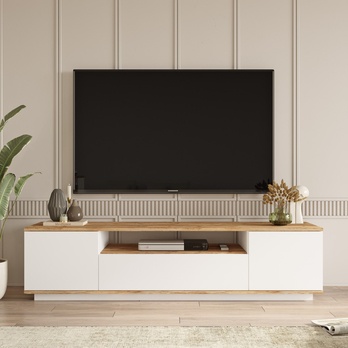 TV komoda FREDY atlantická borovice/bílá 1
