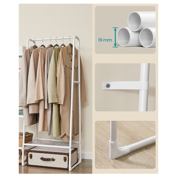 Stojan na šaty FREES bílá 3