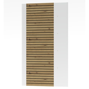 Nástěnný panel FRESNO matná bílá/dub artisan, výška 145 cm 1