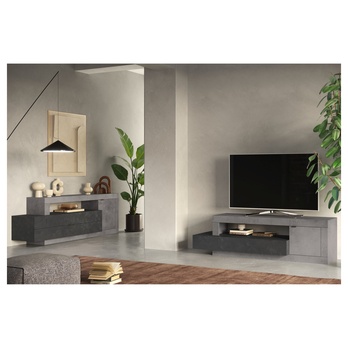 TV komoda  FRIDA 2 beton/šedá 1