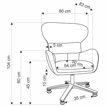 Křeslo FRONCU šedá 8