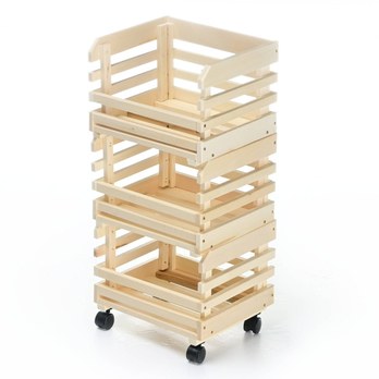 Uložné boxy na ovoce a zeleninu FRUITS přírodní jedle 4