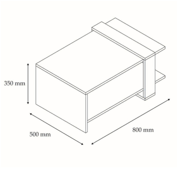 Konferenční stolek FUNDA přírodní/antracitová 3
