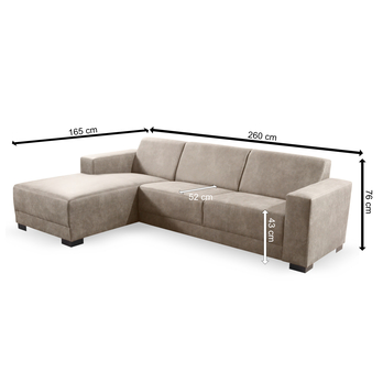 Sedací souprava GALAXY levá, krémová 3