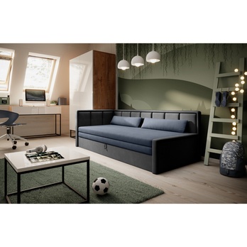 Pohovka  GALILEO levá, modrá/šedá 2