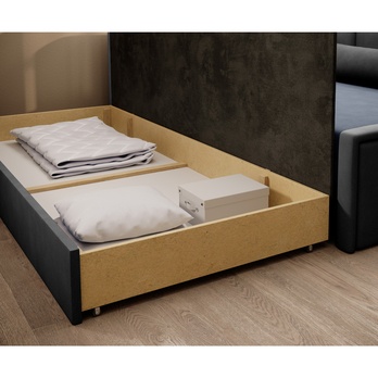 Pohovka  GALILEO levá, modrá/šedá 5