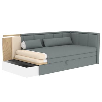 Pohovka  GALILEO levá, modrá/šedá 9