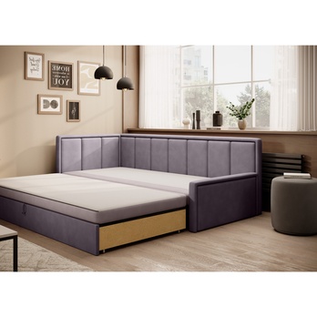 Pohovka  GALILEO levá, fialová/růžová 2