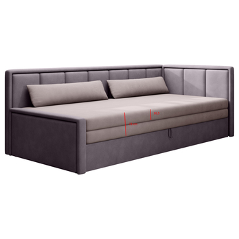 Pohovka  GALILEO levá, fialová/růžová 9