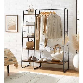 Stojan na šaty GARMENT 2 hnědá/černá 1