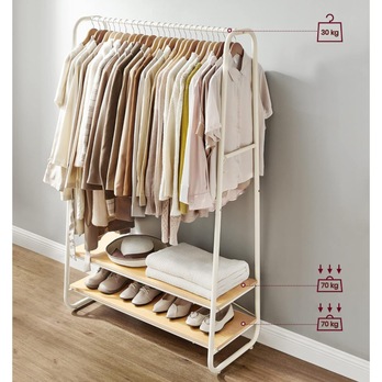 Stojan na šaty GARMENT přírodní/bílá 3