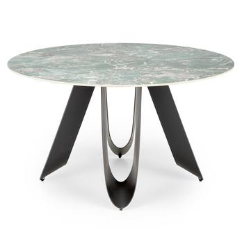 Jídelní stůl GAUVONA zelený mramor/černá 2
